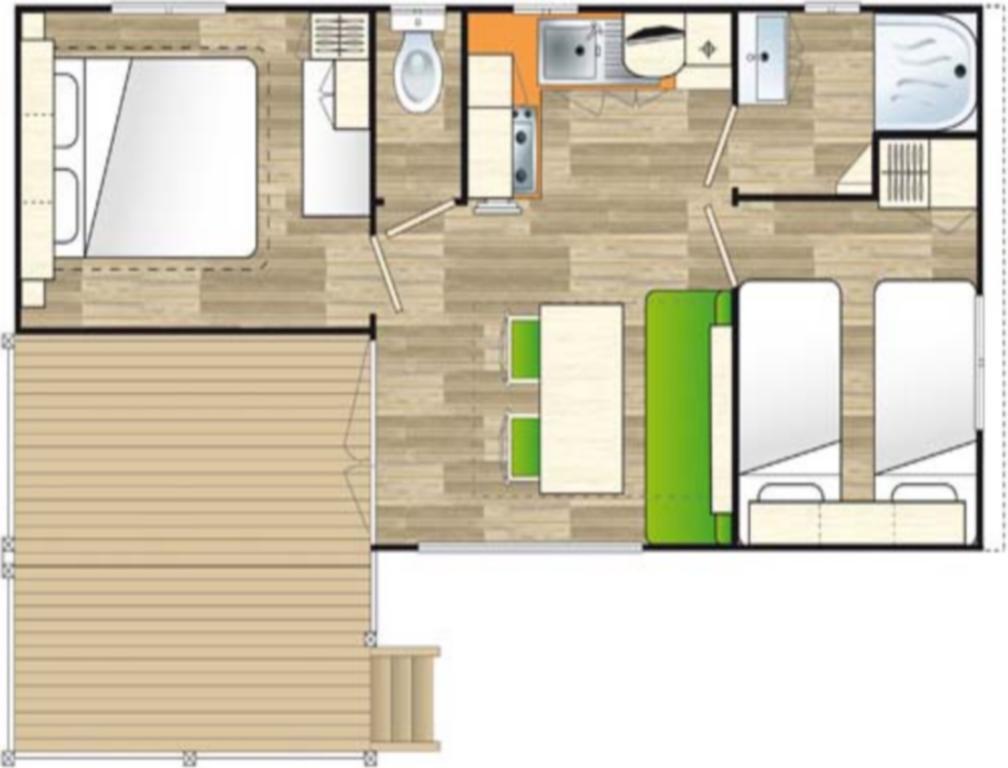 Camping Les Sables Blancs Concarneau Habitación foto